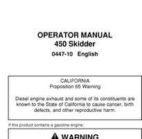 Operators Manuals for Timberjack model 450 Skidders