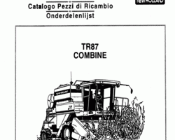 Parts Catalog for New Holland Combine model TR87