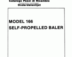 Parts Catalog for New Holland Balers model 166