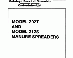 Parts Catalog for New Holland Spreaders model 212S