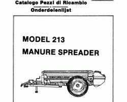 Parts Catalog for New Holland Spreaders model 213