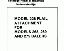 Parts Catalog for New Holland Balers model 226
