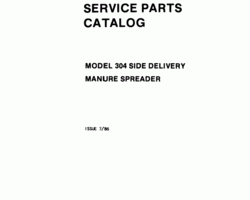 Parts Catalog for New Holland Spreaders model 304