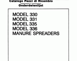 Parts Catalog for New Holland Spreaders model 331