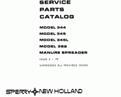 Parts Catalog for New Holland Spreaders model 345