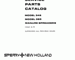 Parts Catalog for New Holland Spreaders model 365