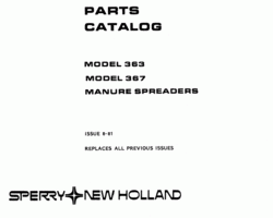 Parts Catalog for New Holland Spreaders model 367