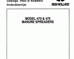 Parts Catalog for New Holland Spreaders model 475