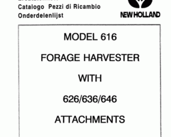 Parts Catalog for New Holland Harvesting equipment model 626