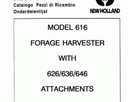 Parts Catalog for New Holland Harvesting equipment model 636