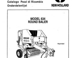 Parts Catalog for New Holland Balers model 634