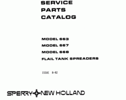 Parts Catalog for New Holland Spreaders model 667