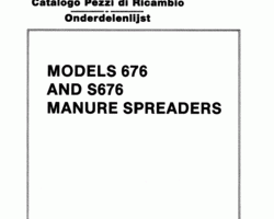 Parts Catalog for New Holland Spreaders model S676