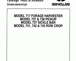 Parts Catalog for New Holland Harvesting equipment model 727