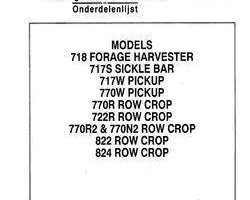 Parts Catalog for New Holland Harvesting equipment model 718