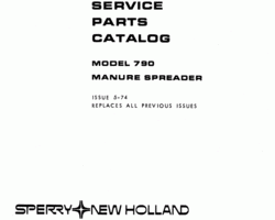 Parts Catalog for New Holland Spreaders model 790