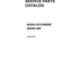 Parts Catalog for New Holland Combine model 975