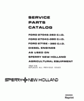 Parts Catalog for FORD Engines model 2704E