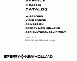 Parts Catalog for New Holland Engines model VH4D
