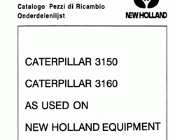 Parts Catalog for New Holland Engines model 3160