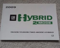 2009 Chevrolet Tahoe Hybrid Owner's Manual Supplement
