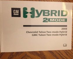 2008 GMC Yukon Hybrid Owner's Manual Supplement