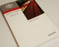 2014 Toyota Avalon Hybrid Owner's Manual