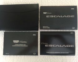 2016 Cadillac Escalade Owner Operator User Guide Manual Set