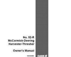 Operator's Manual for Case IH Harvester model 52-R