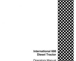 Operator's Manual for Case IH Tractors model 600