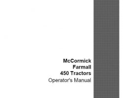 Operator's Manual for Case IH Tractors model Farmall 450