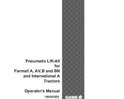 Operator's Manual for Case IH Tractors model Farmall A