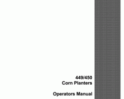 Operator's Manual for Case IH Planter model 450