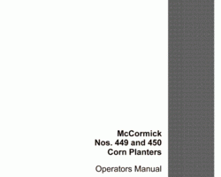 Operator's Manual for Case IH Planter model 449