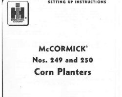 Operator's Manual for Case IH Planter model 249