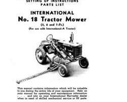 Operator's Manual for Case IH Tractors model 18