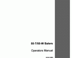 Operator's Manual for Case IH Balers model 55T