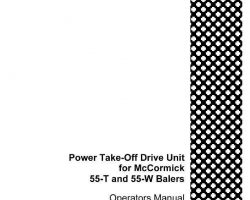 Operator's Manual for Case IH Balers model 55T