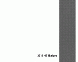 Operator's Manual for Case IH Balers model 47