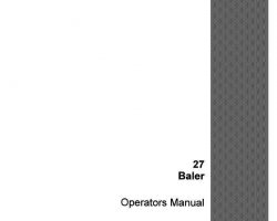 Operator's Manual for Case IH Balers model 27