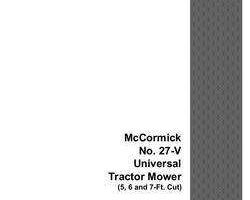 Operator's Manual for Case IH Tractors model 27-V