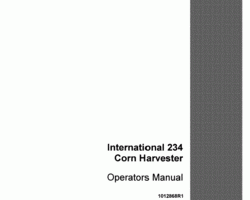 Operator's Manual for Case IH Harvester model 234
