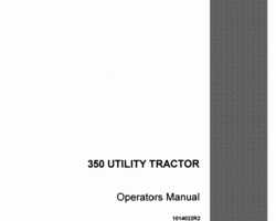 Operator's Manual for Case IH Tractors model 350