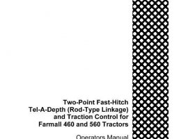 Operator's Manual for Case IH Tractors model Farmall 560