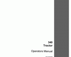 Operator's Manual for Case IH Tractors model 340