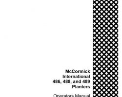 Operator's Manual for Case IH Planter model 486