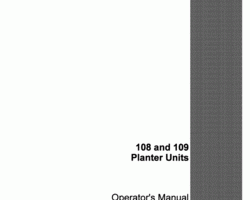 Operator's Manual for Case IH Planter model 109