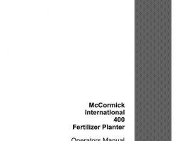 Operator's Manual for Case IH Planter model 400