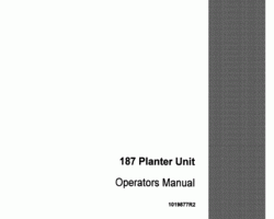 Operator's Manual for Case IH Planter model 187