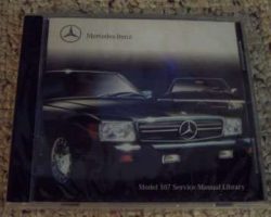 1986 Mercedes Benz 560SL 107 Chassis Service, Electrical & Owner's Manual CD